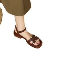 New Korean-style Versatile Flat Casual Sandals With A Single Strap