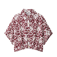 Printed Loose Design Short Shirt Decorated Tassel Printed Dress