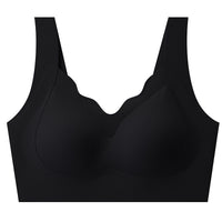 Seamless Warm Muscle Anti-gravity Wireless Fixed Cup V-neck Lifting Push Up Comfort Breathable Beauty Back Bra