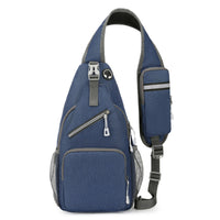 Mens Casual Simple Solid-color Shoulder Bag