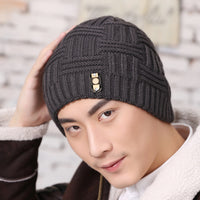 Men's Fashion Padded Jacquard Knitted Hat