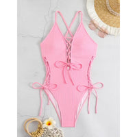 European And American Sexy Backless Siamese Bikini Swimsuit
