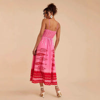 Printed Bohemian Womens Printed Woven Slip Dress With Thin Straps