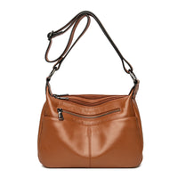 Genuine Leather Simple Shoulder Messenger Bag