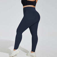 Plus Size Yoga Pants Nude Feel Breathable High Top Sports Fitness Pants