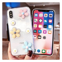 Glitter chrysanthemum mobile phone case