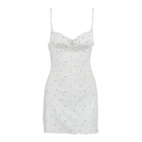 Camisole With Straps Printed Lace Short Nightdress