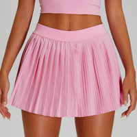 Anti-exposure Tennis Skirt Fitness Stitching Pleated Yoga Skirts