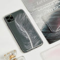 Transparent Ins Wind Solid Color Feather Men's And Women's Mobile Phone Case