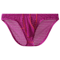 Men's Fashion Ice Silk Low Waist Lace Briefs