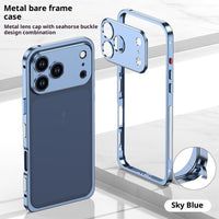 Suitable For 1716promax Seahorse Buckle Frame With Lens Phone Case 15 Metal