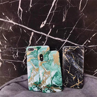 Green Black Marble Phone Case