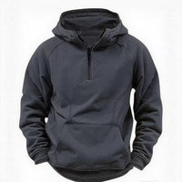 Hooded Retro Solid Color Distressed Sweater Long Sleeve Coat