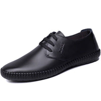 Men's Business Casual Leather Shoes With Breathable Laces