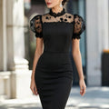 Lace Fashionable Elegant Hollow-Out Dress For Women