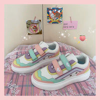 Rainbow Marshmallow Platform White Shoes Women New Magic