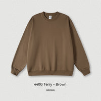 Men's Fashion Loose Solid Color Terry Round Neck Sweater