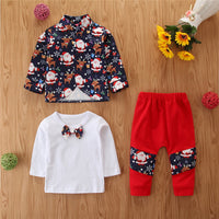 Christmas Costume Children's Santa Claus Three-piece Suit