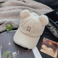 Female Versatile Teddy Bear Plush Baseball Cap