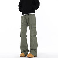 Retro Street Large Workwear With Pocket Casual Pants