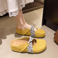 Casual Flat Slip-on Closed-toe Mule Sandals