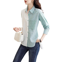 Striped Long Sleeve Fashion Women's Shirt