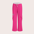 Loose Straight Flip Drawstring High Street Workwear Casual Pants