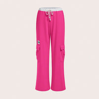 Loose Straight Flip Drawstring High Street Workwear Casual Pants