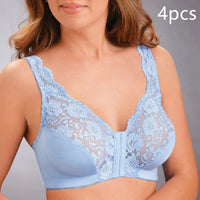 Europe And America Front Button Sports Bra Plus Size Steelless Underwear