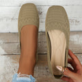 Women's Knitted Plus Size Flying Woven Breathable One Pedal Shoes