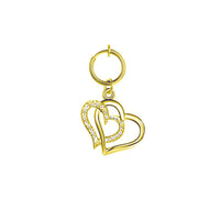 Heart-shaped Zircon Ring Without Perforation Body Piercing Jewelry Titanium Steel Inlaid Pearl Navel Nail