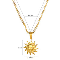 European And American Retro Personalized Sun Necklace