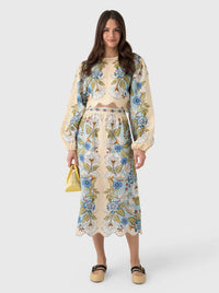 Womens Fashionable Printed Two-Piece Dress Set