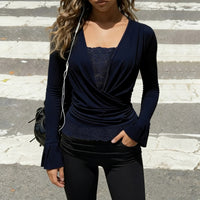 Stylish Minimalist Slim Fit Long Sleeve Top For Women