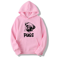 Hip Hop Pug Printed Sweater Men's And Women's Hoodies