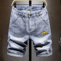 Men's Denim Summer Thin Leisure Ripped Pants