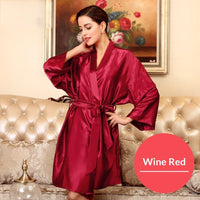 Simple Casual Ice Silk Nightgown Women's Loungewear