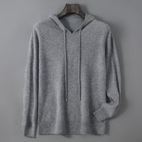 Mens Relaxed-fit Hooded Sweatshirt With Long Sleeves For Casual Wear