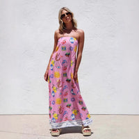 Female Creative Printed Sleeveless Versatile Dress