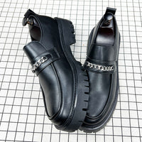 Black Hairstylist Korean Style British Casual Slip-On Shoes