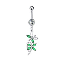 Bowknot Zircon Belly Button Ring