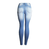 New Women's Ripped Slim Fit Stretch Jeans