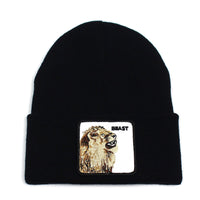 All-match Black Knitted Hat Outdoor Curling Warm
