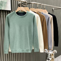Round Neck Sweater Men's Solid Color Casual Bottoming Sweater