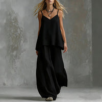 Solid-color Sleeveless Elegant Womens Suit