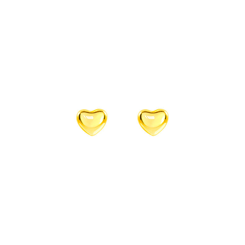 Ear-caring Peach Heart Three-dimensional Ear Rings