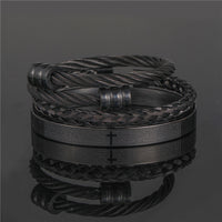 Titanium Steel Bracelet Suit Punk Creative Personality Roman
