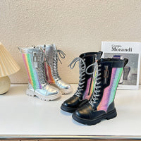 New Childrens Fashion Mid-calf Boots Soft Sole British Style