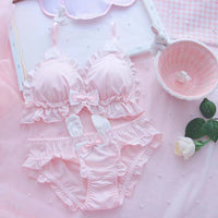 Women's Underwear Suit Thin Pure Desire Small Chest Cute Japanese Style