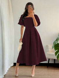 SpringSummer French-style Elegant A-line Maxi Dress